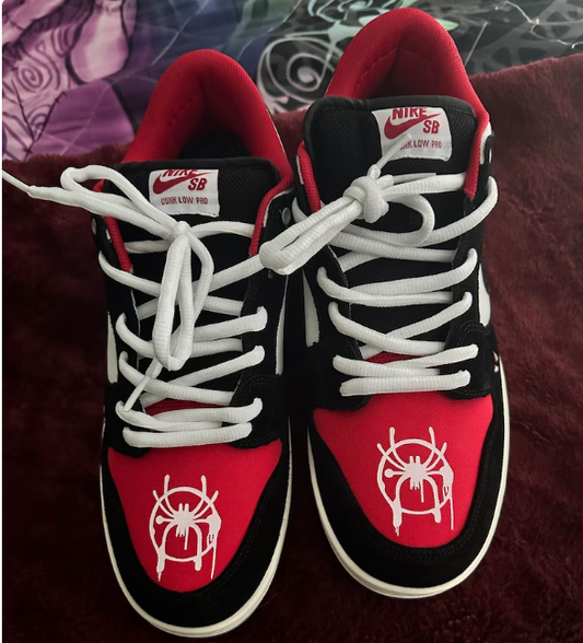 Dunks Custom Spider-Man Miles Spider Verse Shoes